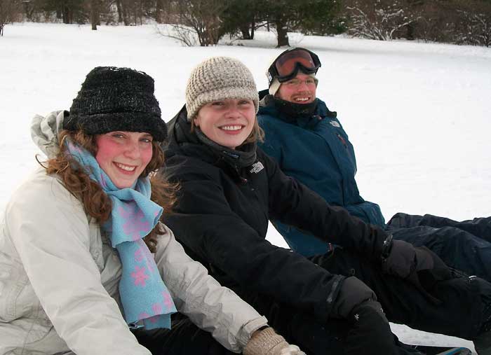 Annie, Jake, and Erica take a rest